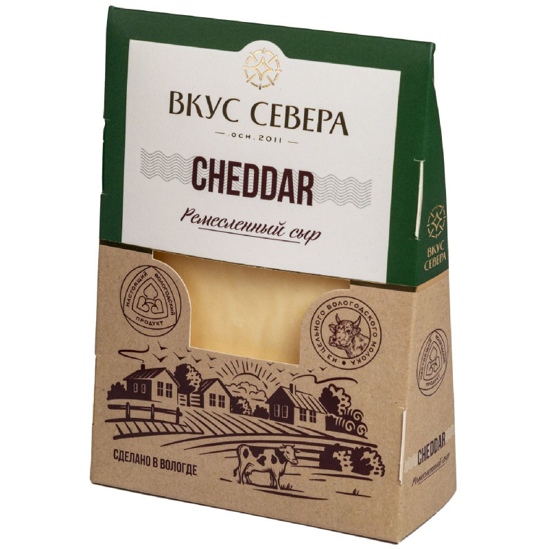 Сыр Вкус Севера Cheddar, 160г — фото 1