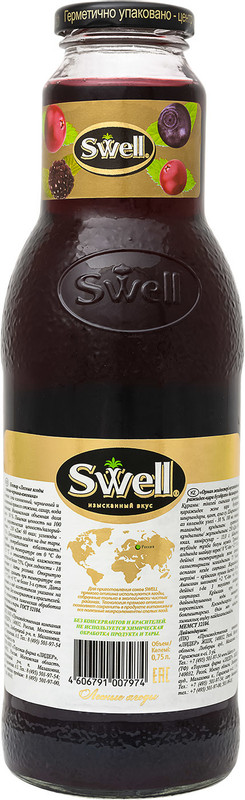 Нектар Swell клюква-черника-ежевика, 750мл — фото 1