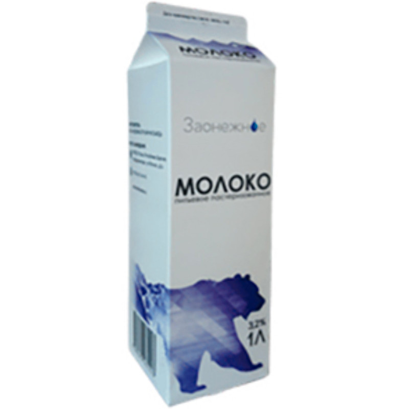 Молоко Заонежное питьевое пастеризованное 2.5%, 1л