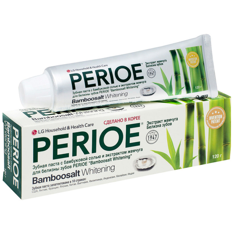 Зубная паста Perioe Bamboosalt Gumcare для профилактики проблем с дёснами с бамбуковой солью, 120г — фото 2