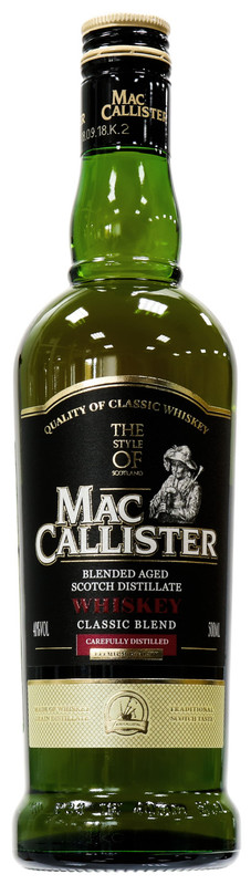 Виски MacCallister Классик Бленд 40%, 500мл