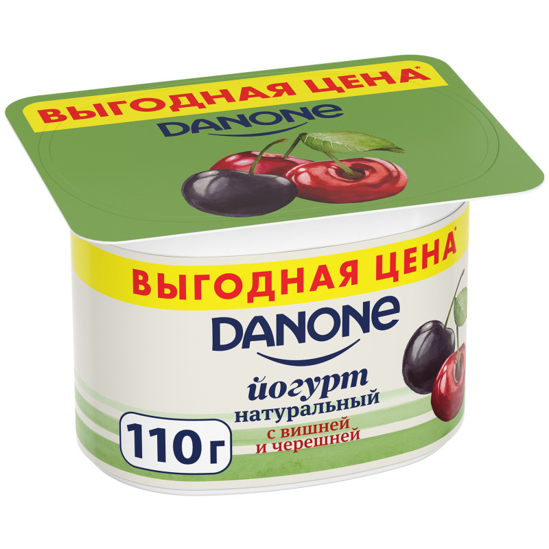 Йогурт Danone вишня-черешня 2.9%, 110г