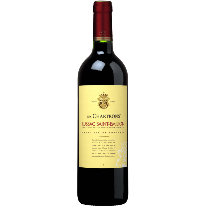 Вино Les Chartrons Lussac Saint-Emilion AOC красное сухое 13%, 750мл