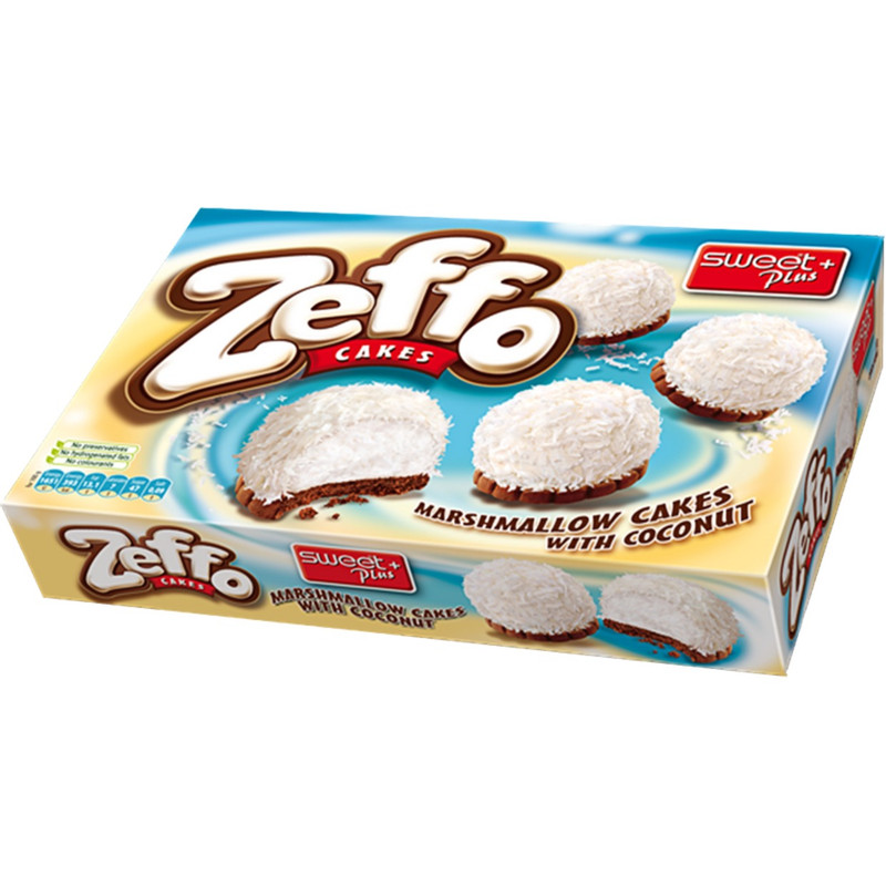 Пирожное Sweet Plus Zeffo маршмеллоу с кокосом, 115г