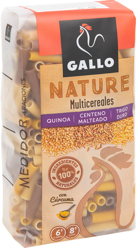 Макароны Gallo Nature Multicereales с добавлением киноа-куркумы-ржаной муки, 400г — фото 3