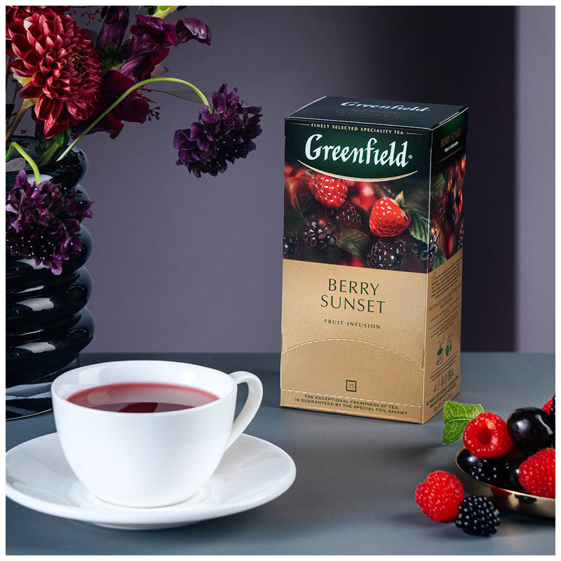 Напиток чайный Greenfield Берри сансет фруктовый лесные ягоды в пакетиках, 25х2г — фото 4