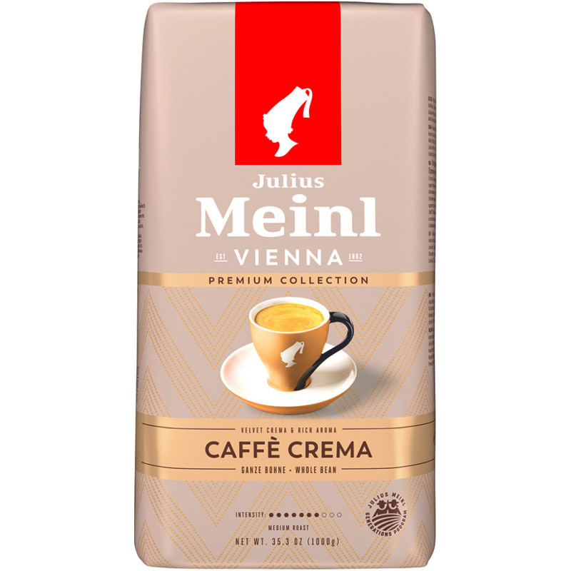 Кофе Julius Meinl Caffe Crema натуральный жареный в зёрнах, 1кг