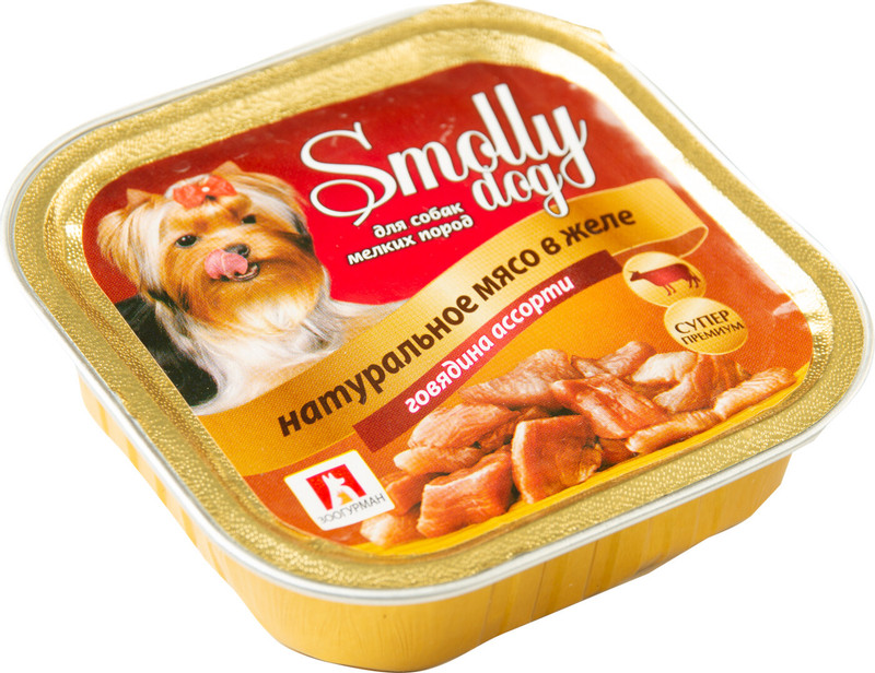 Корм Smolly dog натуральное мясо в желе говядина ассорти для собак, 100г — фото 3
