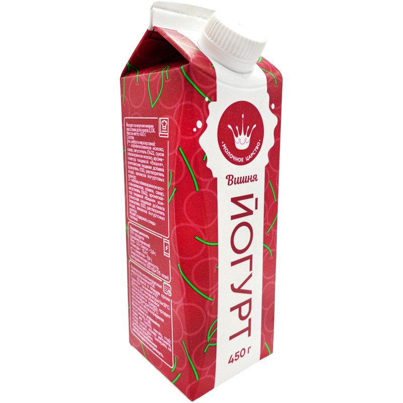 Йогурт Молочное Царство вишня 2.5%, 450г — фото 4