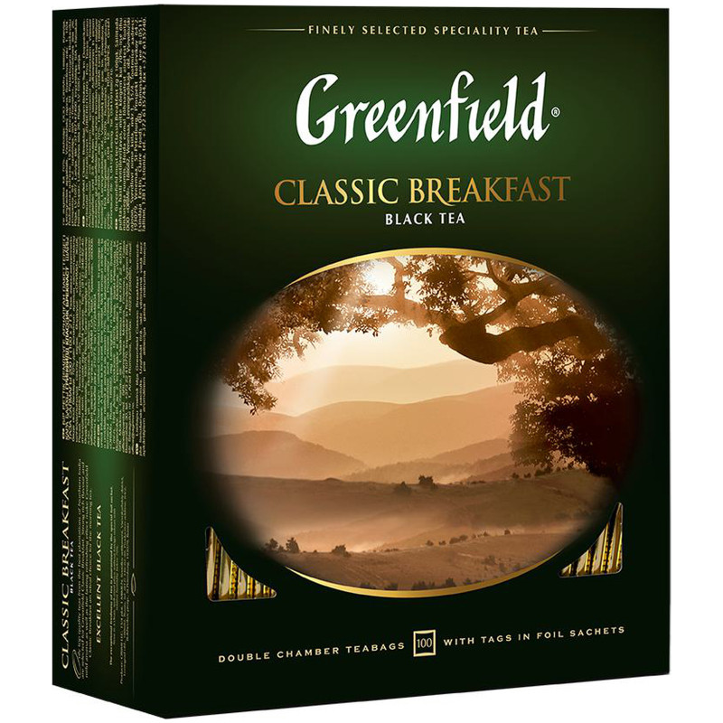 Чай Greenfield Classic Breakfast чёрный в пакетиках, 100x2г — фото 2