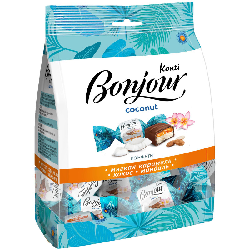 Конфеты Konti Bonjour Coconut, 200г — фото 1
