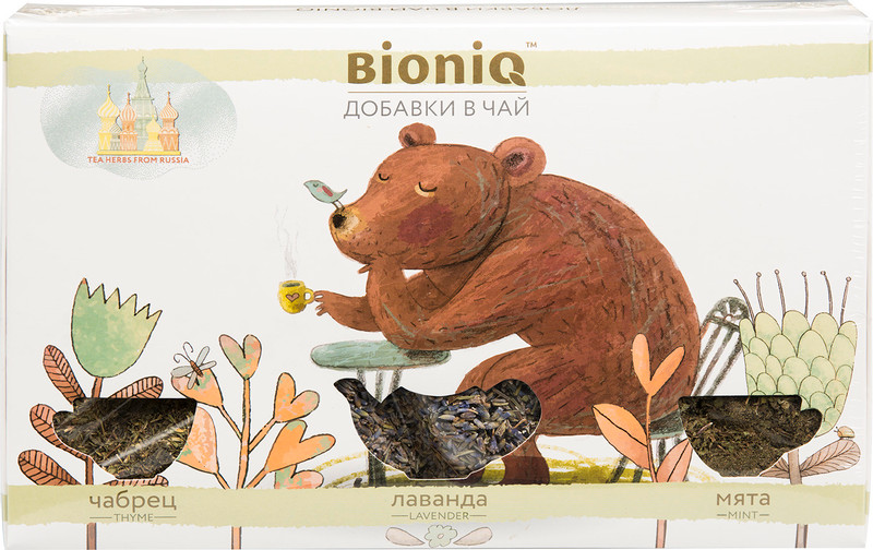 Добавка в чай BioniQ чабрец-лаванда-мята, 90г — фото 3
