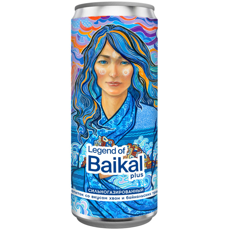 Напиток газированный Legend Of Baikal Plus со вкусом Хвои безалкогольный, 330мл