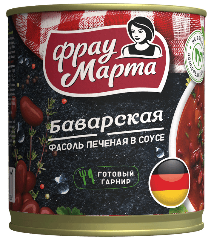 Фасоль Фрау Марта печёная в томатном соусе, 310г