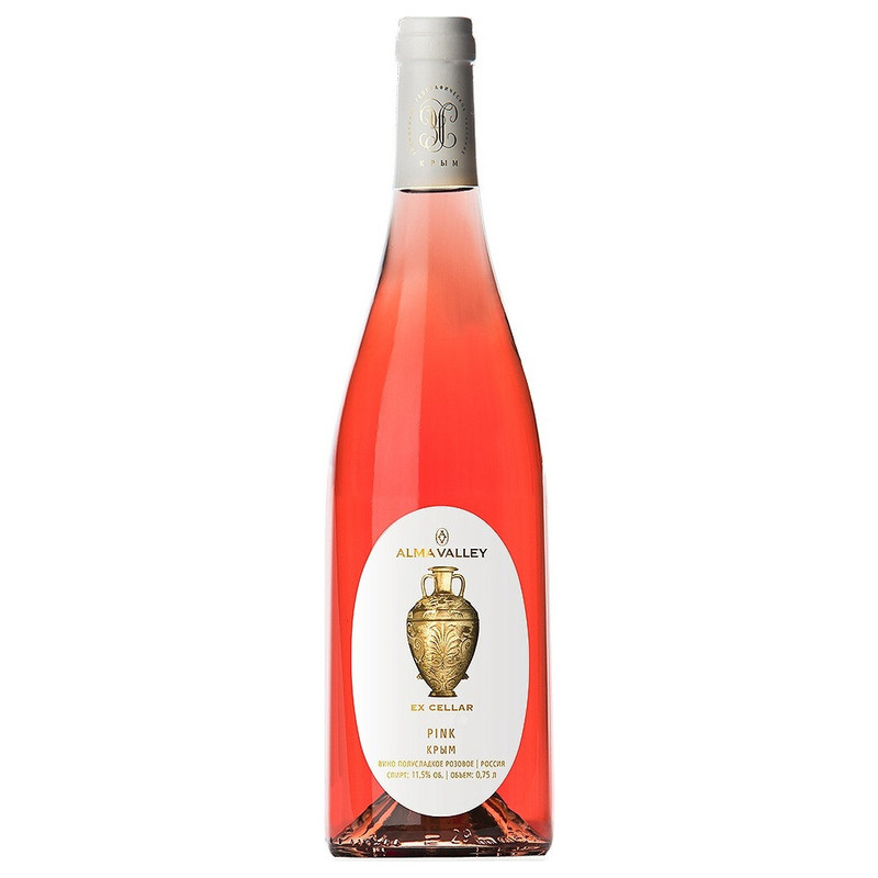 Вино Alma Valley Pink розовое полусладкое 12%, 750мл