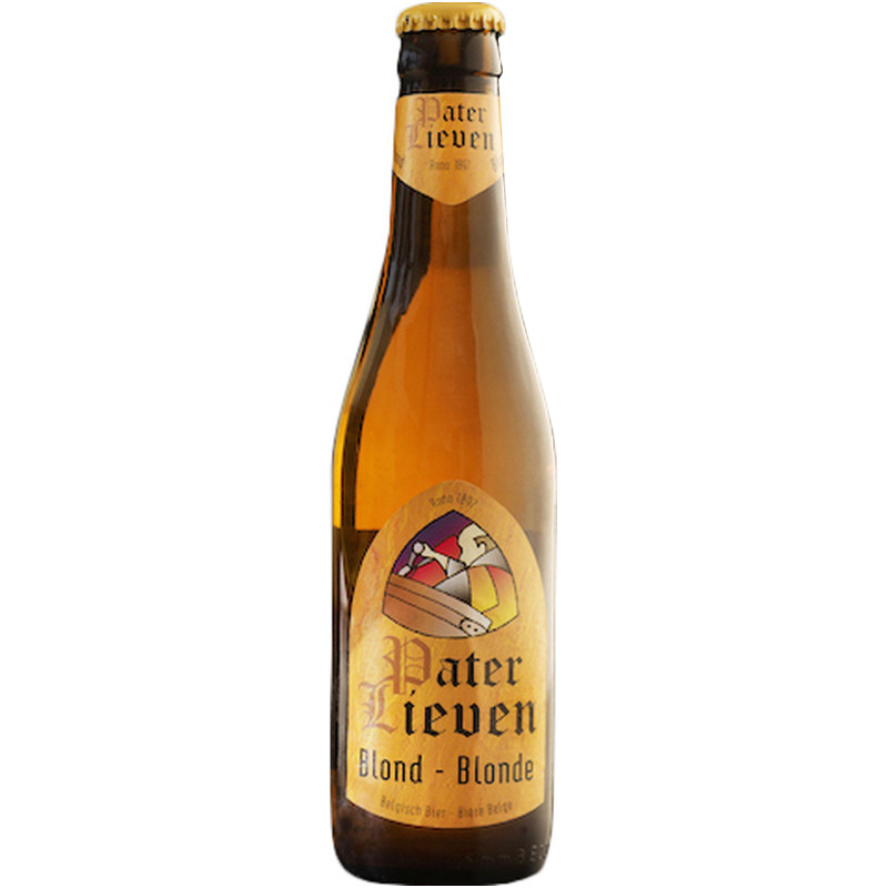 Пивной напиток Pater Lieven Blond светлый непастеризованный фильтрованный, 330мл