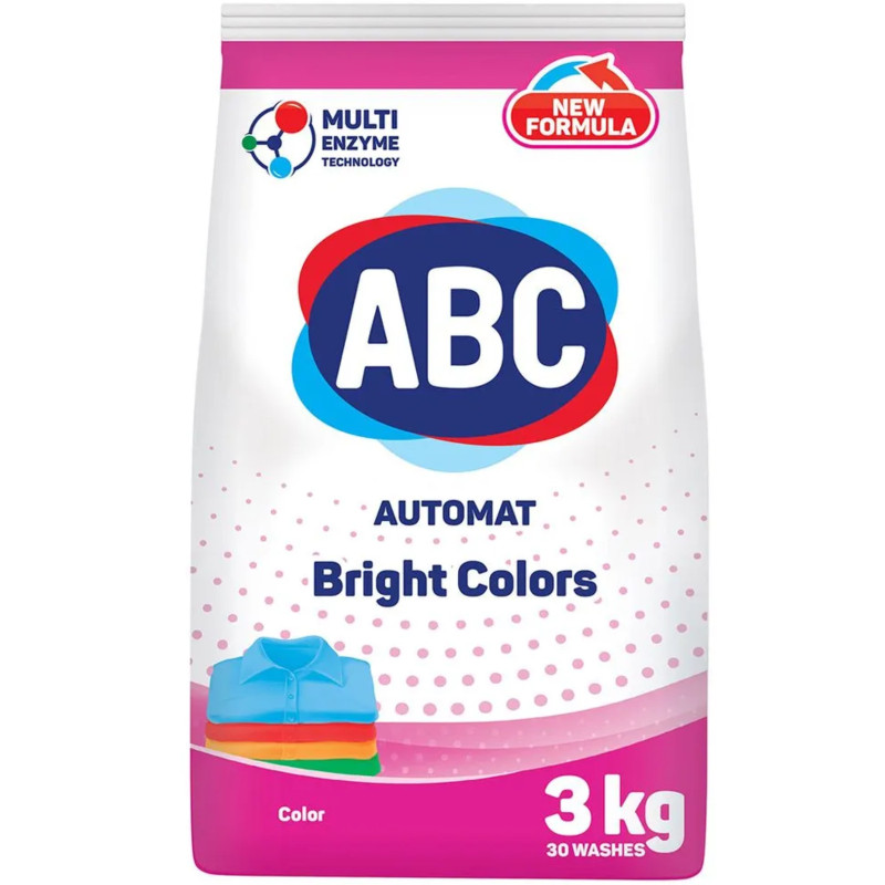 Порошок ABC для стирки цветного белья, 3кг