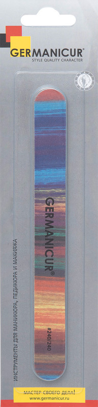 Пилка-наждак цветная Germanicur для ногтей GM-1515-D