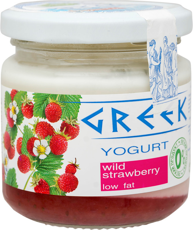 Йогурт Полезные Продукты греческий земляника 0%, 165г — фото 2