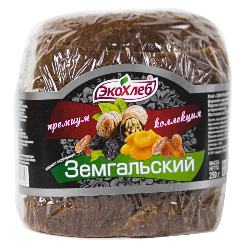Хлеб Экохлеб Земгальский половинка нарезка, 250г