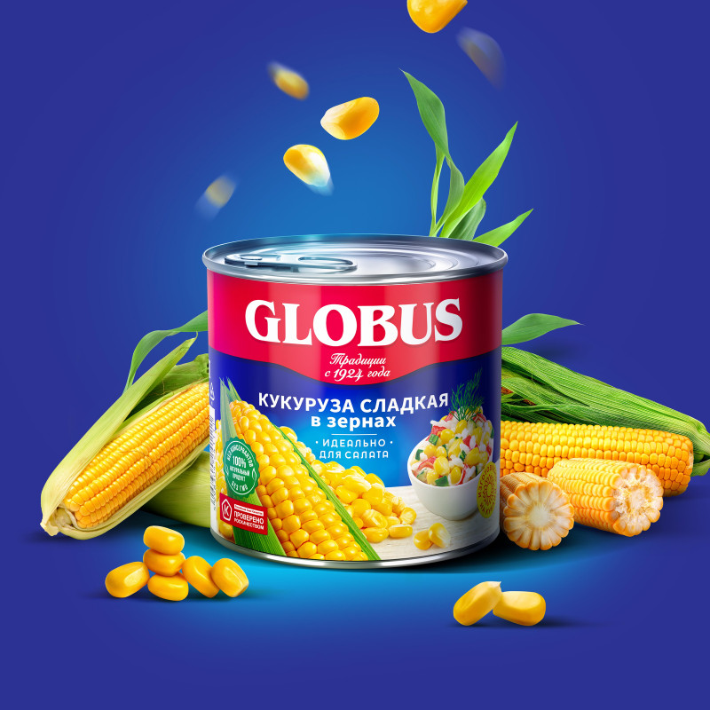 Кукуруза Globus сладкая, 340г — фото 2