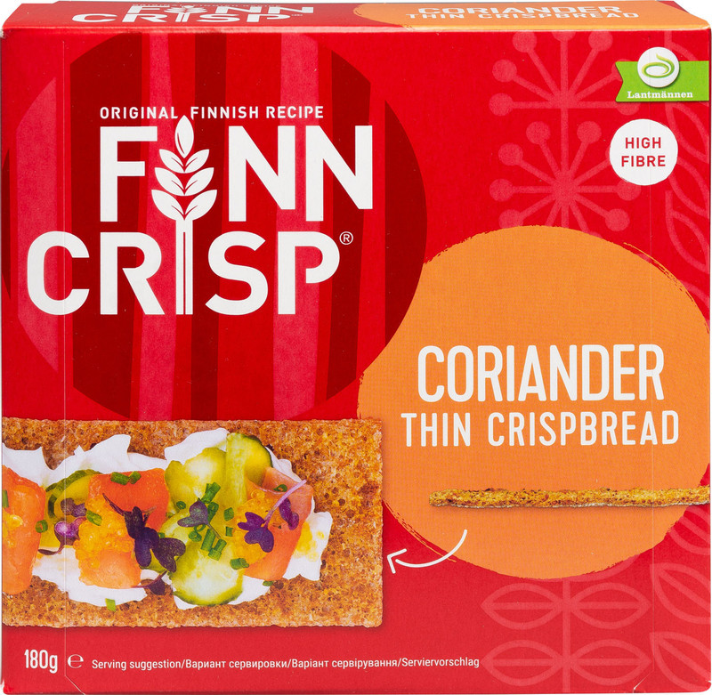 Хлебцы Finn Crisp Coriander бородинские с кориандром, 180г — фото 4