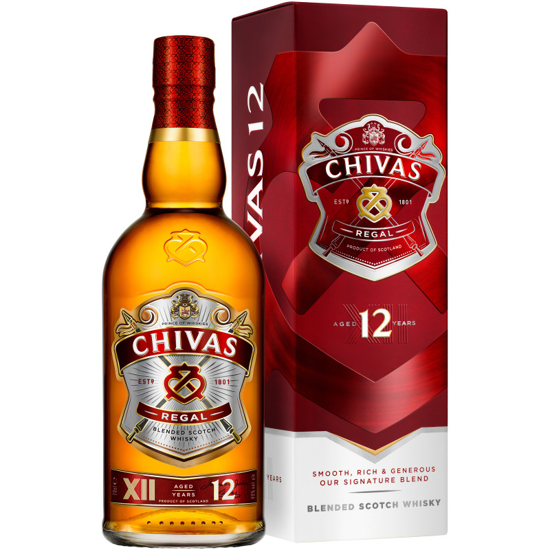 Виски Chivas Regal 12-летний 40% в подарочной упаковке, 700мл — фото 1