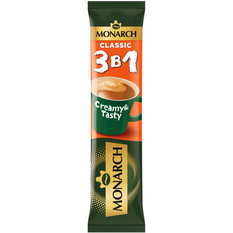 Напиток кофейный Monarch Classic растворимый 3 в 1, 13.5г - купить с доставкой в Москве в Перекрёстке