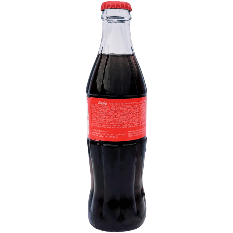 Напиток Coca Cola Classic со вкусом колы безалкогольный газированный стеклянная бутылка, 330мл — фото 1