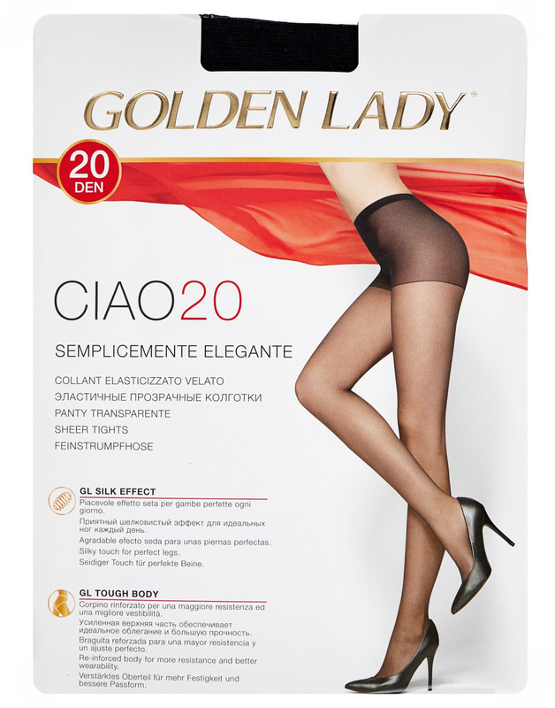 Колготки Golden Lady Ciao 20 den nero, размер 2