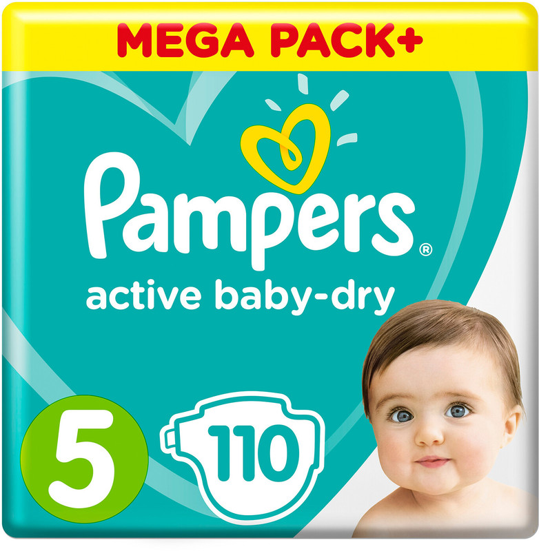Подгузники Pampers Active Baby-Dry р.5 11-16кг, 110шт — фото 1