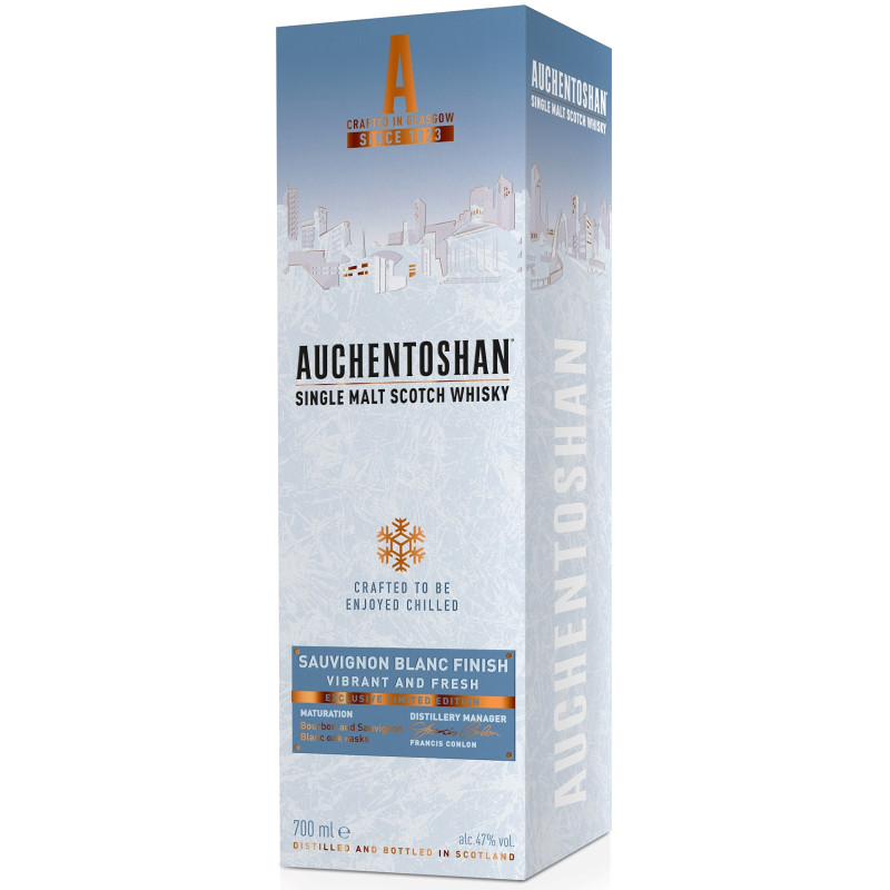 Виски Auchentoshan Sauvignon Blanc Cask 47% в подарочной упаковке, 700мл — фото 2
