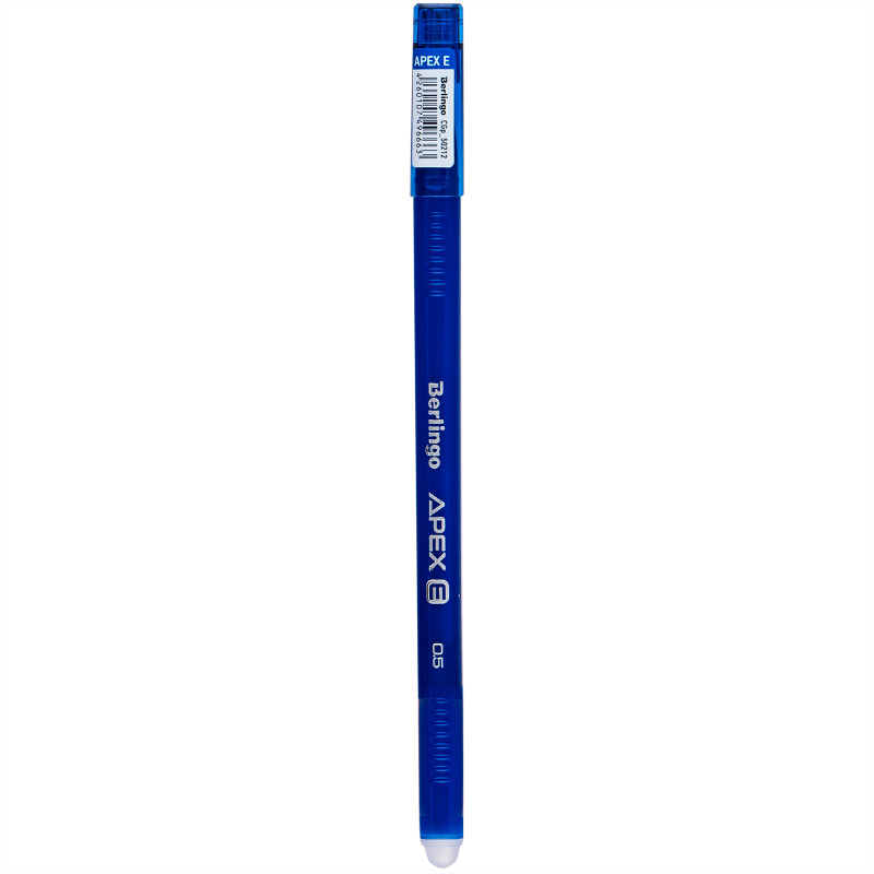 Ручка гелевая Berlingo Apex E стираемая трехгранная синяя 0.5мм — фото 1