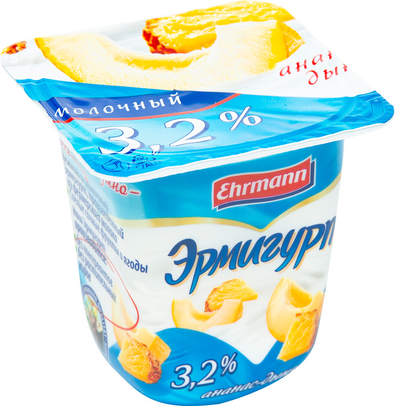 Продукт йогуртный Эрмигурт ананас-дыня 3.2%, 100г — фото 2