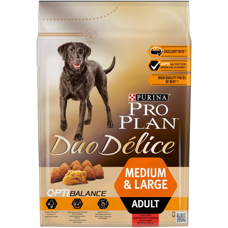 Сухой корм Pro Plan Duo Delice с говядиной и рисом для взрослых собак, 2.5кг — фото 2