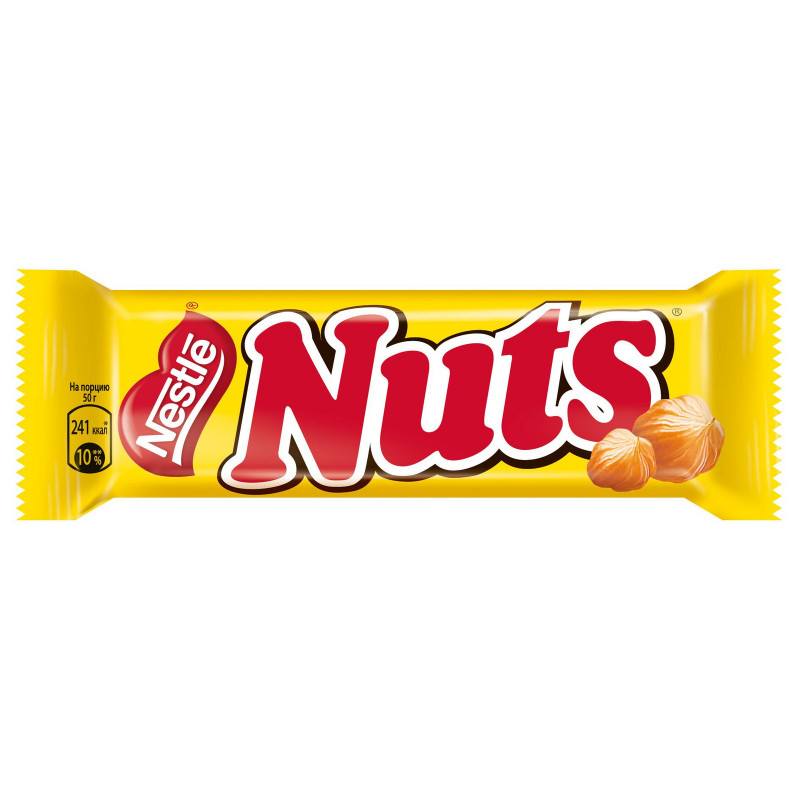 Конфета Nuts цельный фундук, 50г