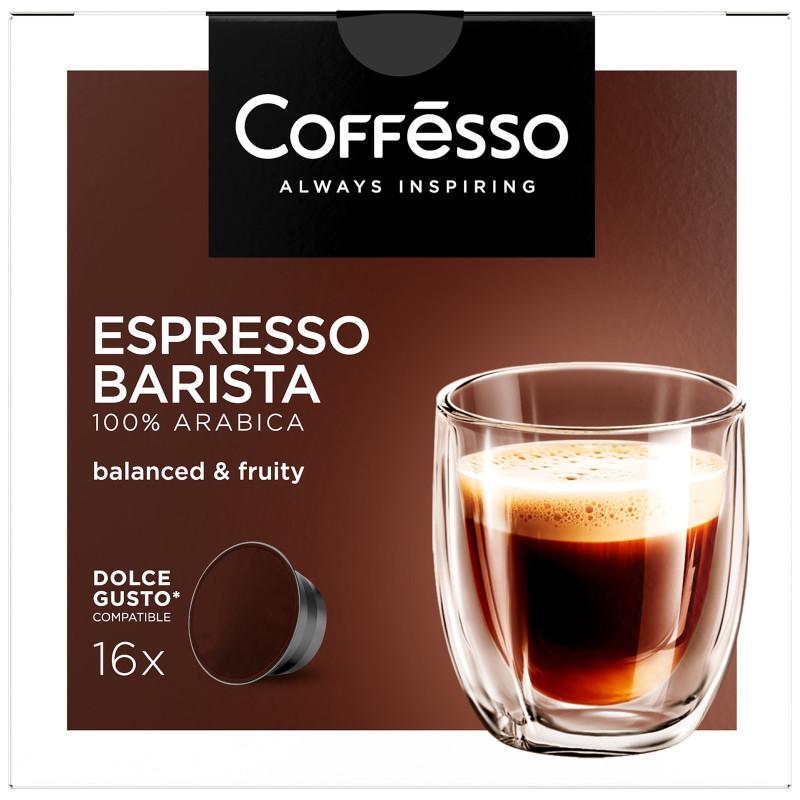 Кофе Coffesso Espresso Barista жареный молотый в капсулах, 16x5.5г — фото 2