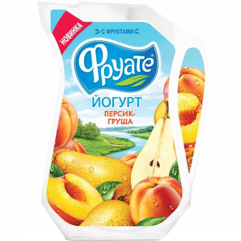 Йогурт Фруате персик-груша 1.5%, 250мл