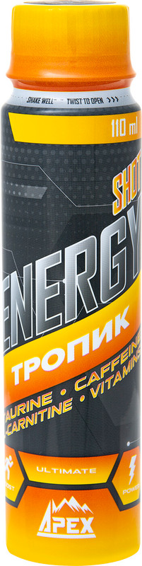 Энергетик Apex Energy Shot тропик безалкогольный газированный, 110мл