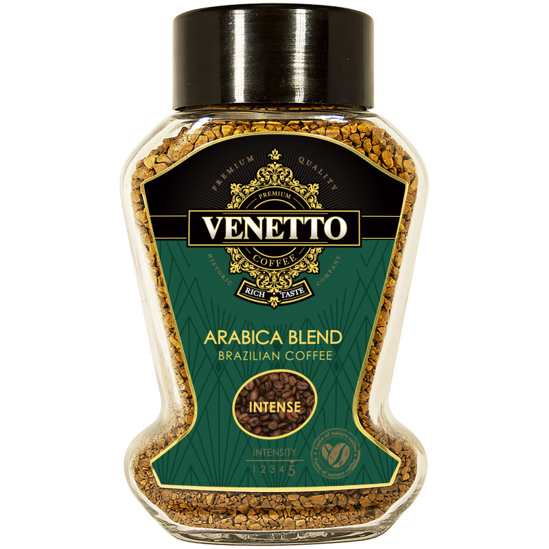 Кофе Venetto Intense сублимированный растворимый, 95г