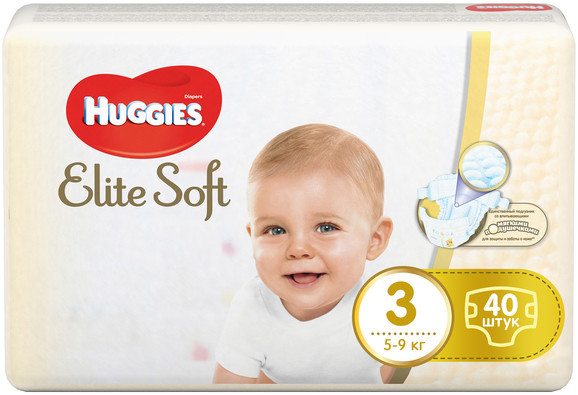 Подгузники Huggies Elite Soft р.3 5-9кг, 40шт — фото 9