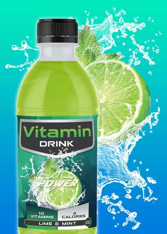 Напиток Vitamin drink Power Star лайм-мята, 500мл — фото 2