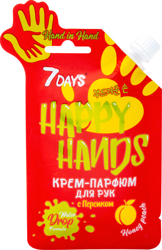 Крем-парфюм 7 Days Happy hands с персиком, 252мл