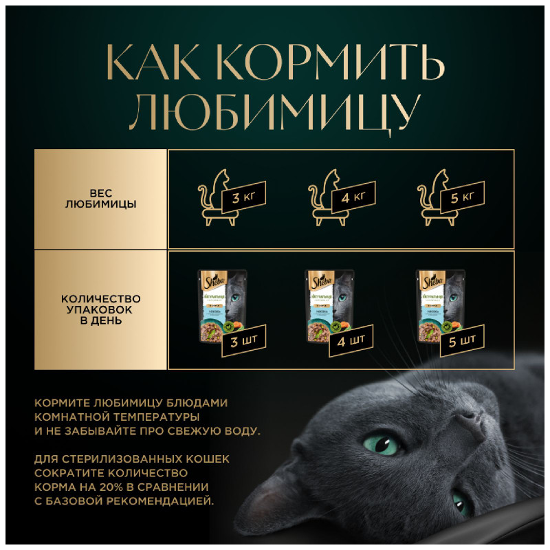 Влажный корм Sheba Nature's Collection для кошек с лососем и горохом, 75г — фото 6