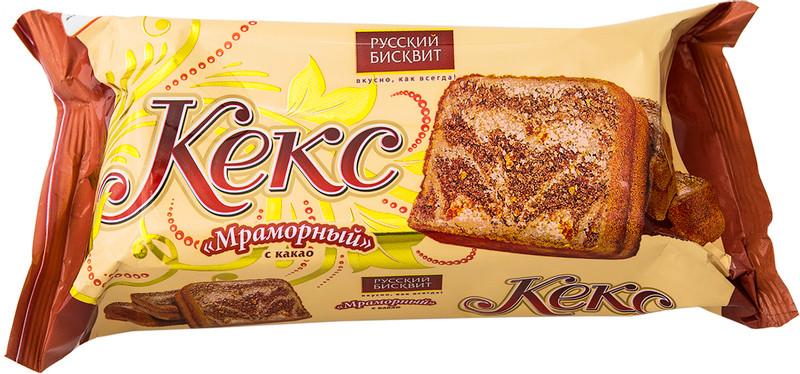 Кекс Русский Бисквит Мраморный с какао, 225г