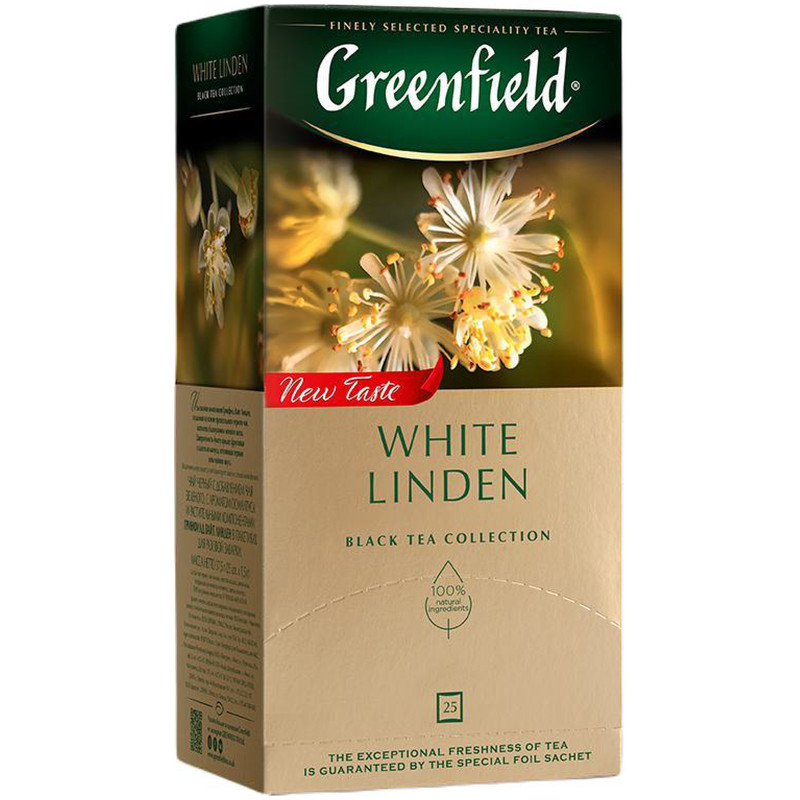 Чай Greenfield White Linden с ароматом османтуса и растительными компонентами, 25х1.5г — фото 2