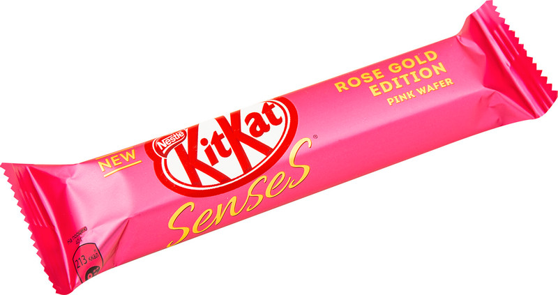 Шоколад белый KitKat Senses Rose Gold Edition Pink Wafer Taste Strawberry, 40г