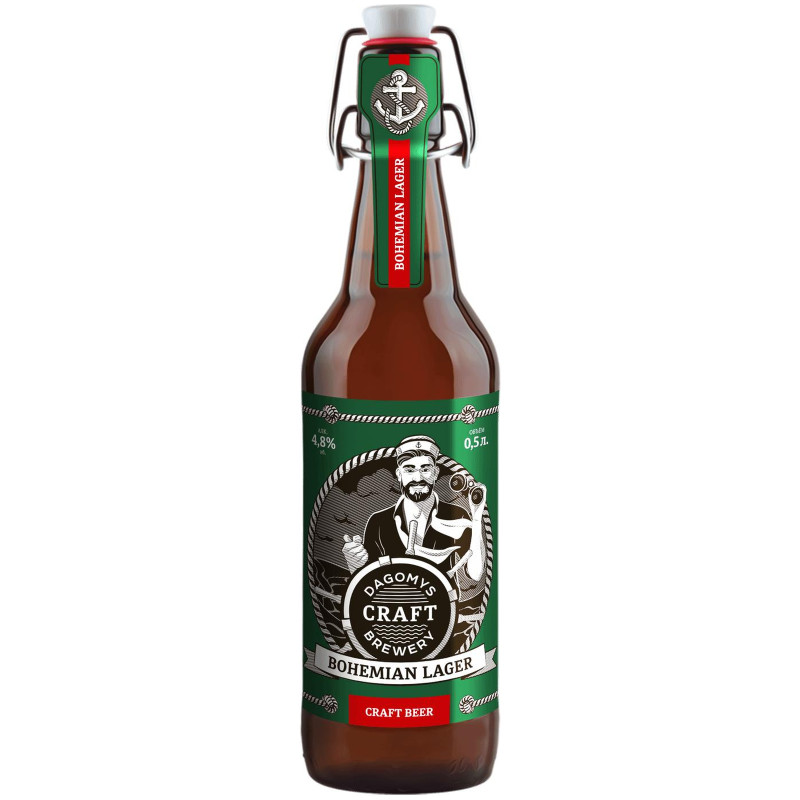 Пиво Dagomys Craft Brewery Богемиум Лагер светлое фильтрованное 4.8%, 500мл