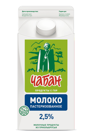 Молоко Чабан питьевое пастеризованное 2.5%, 400мл