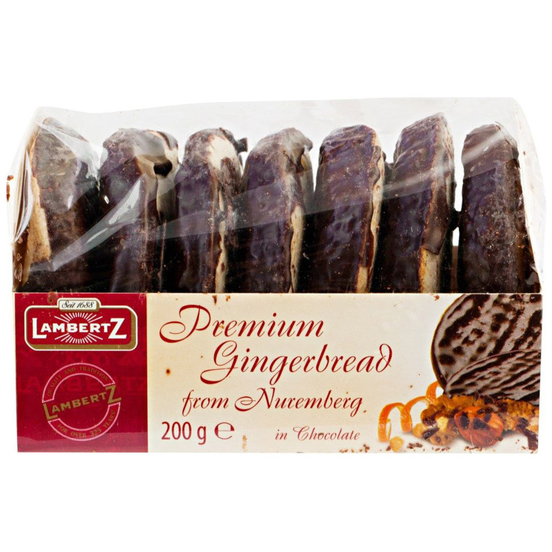 Пряники Lambertz Нюрберские покрытые шоколадом, 200г — фото 1